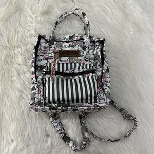 Union Bay Outlander Mini Backpack Purse Cats And Stripes With Carry Handles